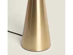 Ledkia Lámpara de Mesa Metal y Cristal Hipias Dorado