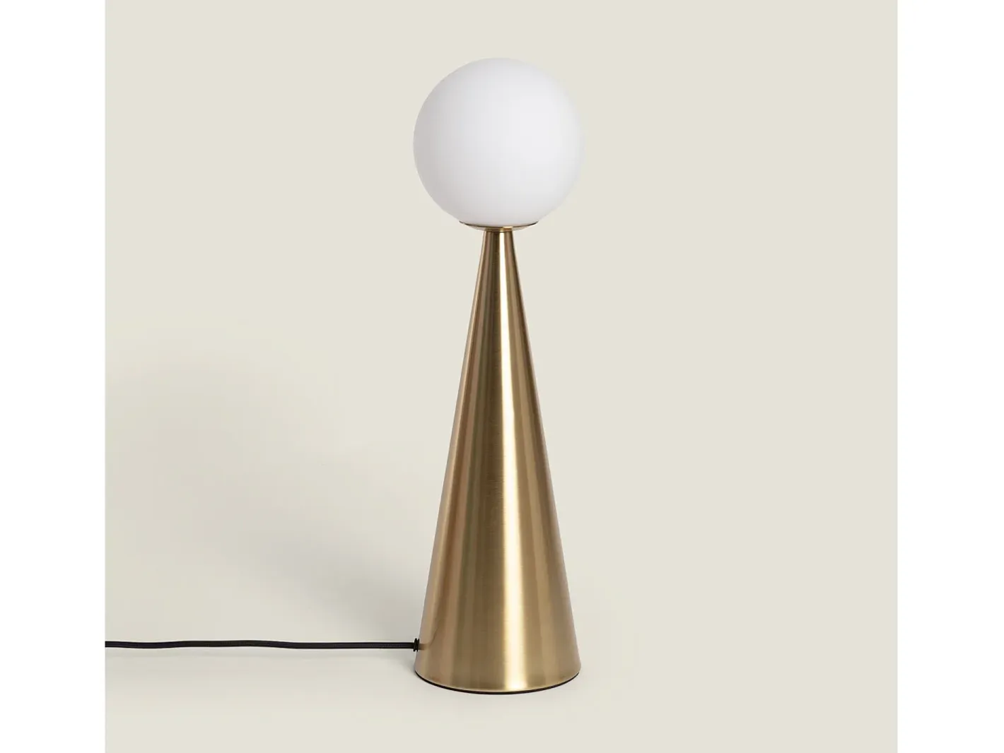 Ledkia Lámpara de Mesa Metal y Cristal Hipias Dorado