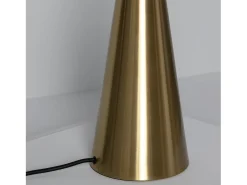 Ledkia Lámpara de Mesa Metal y Cristal Hipias Dorado