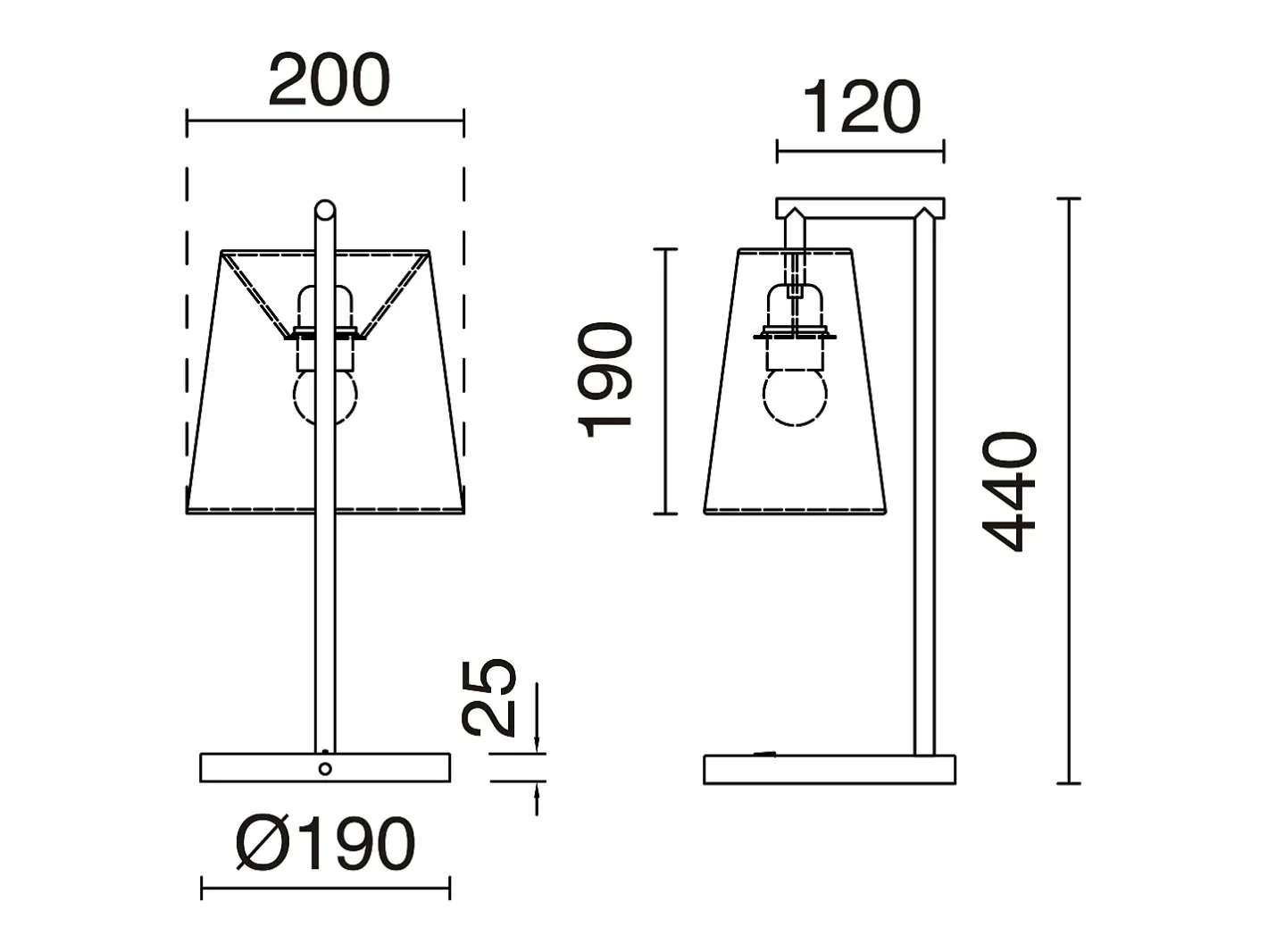 Lámpara De Mesa-Lámpara de mesa NEMO interior moderno - H44 cm - acero y sintético - on&off - cable 1,5 metros - IP20 - E27 40W - y Negro
