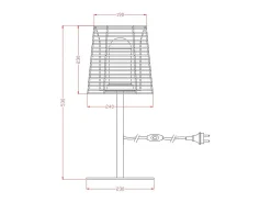 Ledkia Lámpara De Mesa-Lámpara de Mesa para Exterior Asha Negro