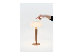 Lámpara De Mesa-Lámpara de mesa recargable Flaminia Zafferano LED táctil - Diseño clásico inalámbrico en bronce Marru00f3n