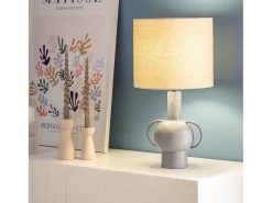 Ledkia Lámpara de Mesa Resina Goslar Gris Clearance