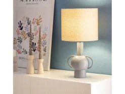 Ledkia Lámpara de Mesa Resina Goslar Gris Clearance