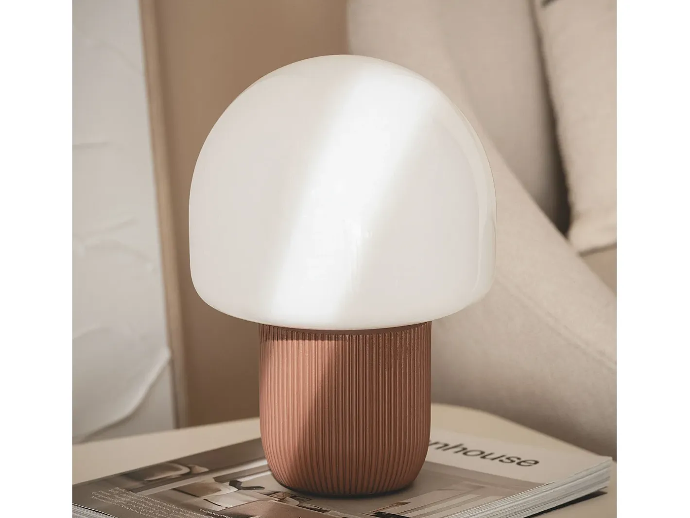 Ledkia Lámpara De Mesa-Lámpara de Mesa Resina Nacune Marrón Marru00f3n