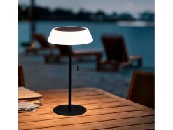 Ledkia Iluminación Exterior-Lámpara de Mesa Solar Exterior LED 1.2W Metal Aldana Negro
