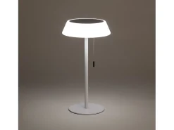 Ledkia Lámpara de Mesa Solar Exterior LED 1.2W Metal Aldana Blanco New