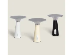 Ledkia Lámpara de Mesa Solar Exterior LED Metal Portátil con Batería USB Recargable Soucha Beige Discount