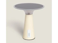 Ledkia Lámpara de Mesa Solar Exterior LED Metal Portátil con Batería USB Recargable Soucha Beige Discount