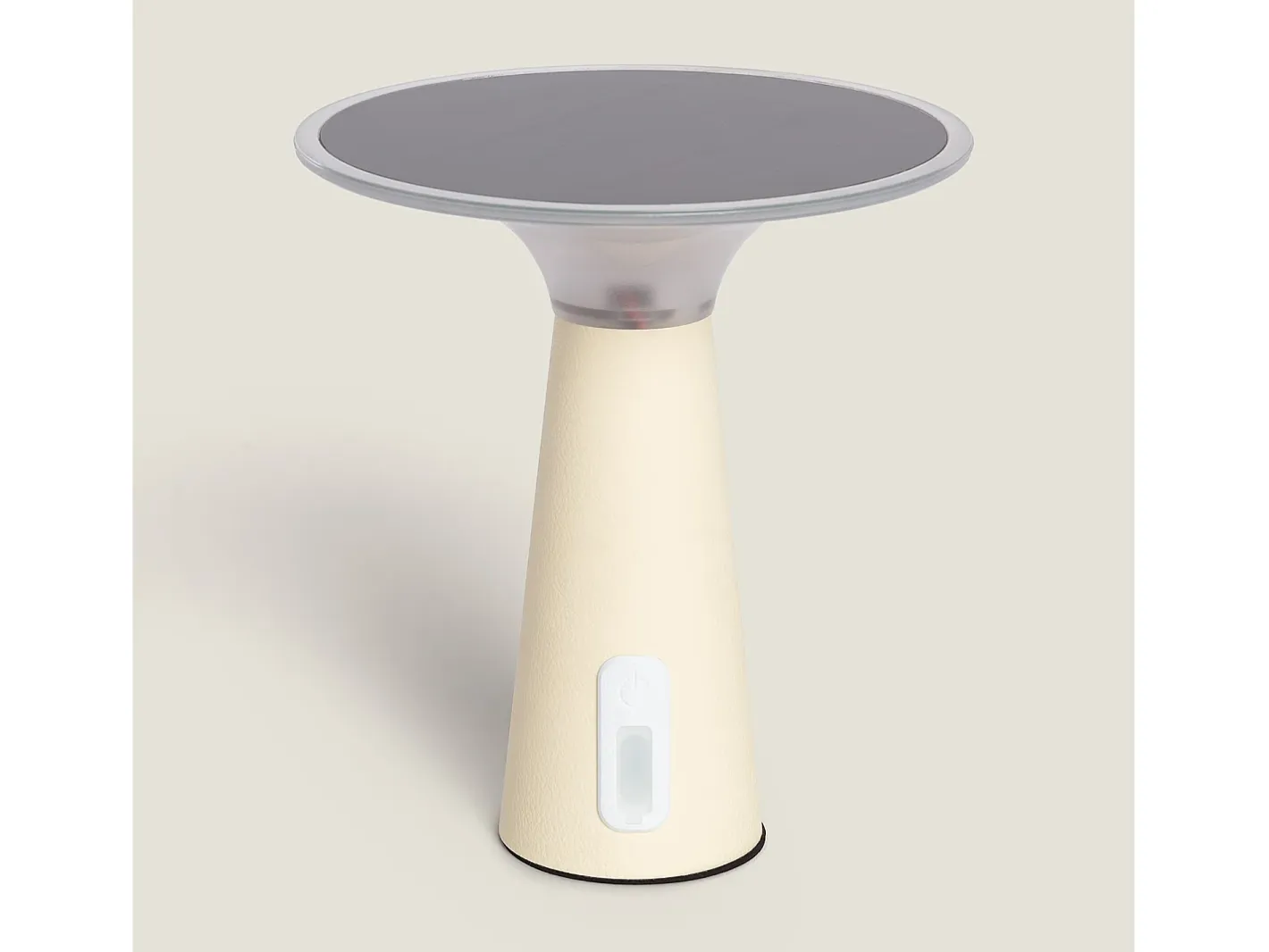 Ledkia Lámpara de Mesa Solar Exterior LED Metal Portátil con Batería USB Recargable Soucha Beige Discount