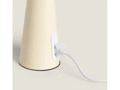 Ledkia Lámpara de Mesa Solar Exterior LED Metal Portátil con Batería USB Recargable Soucha Beige Discount