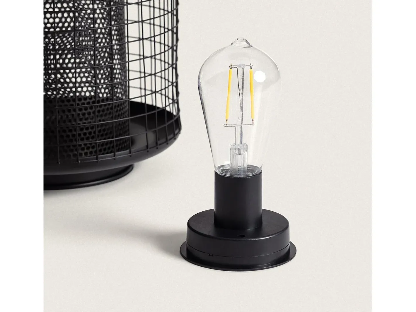Ledkia Lámpara de Mesa Solar Exterior LED Junín Negro Sale