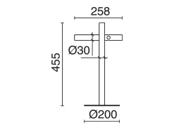 Lámpara De Mesa-Lámpara de mesa TANIA estilo moderno - Alt. 45,5 cm - LED SMD AC 4W - 400lm 3K - cable 1,5 mts - on&off - acero y - IP40 Blanco
