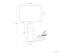 Online Ledkia Lámpara de Mesa Travertino Bittor Beige