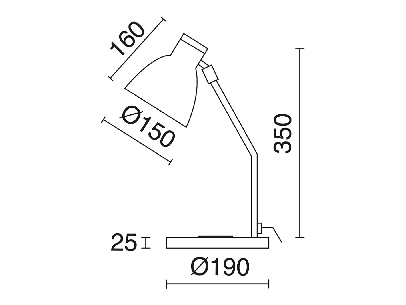 New Lámpara de mesa VALAN estilo clásico y moderno - Alt. 35 cm - E27 60W - IP20 - 350º - base carga - cable 1,5 metros - on&off - acero y madera - Blanco