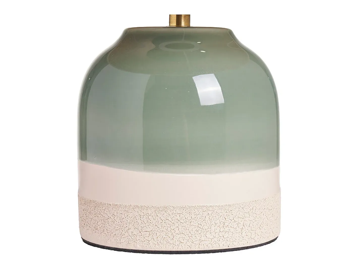 New Miliboo Lámpara de mesa de cerámica y pantalla de mimbre H35 cm PIEGA Verde