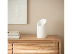 Ledkia Lámpara De Mesa-Lámpara de Mesa Yeso Rise Uplighter Blanco