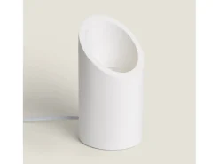 Ledkia Lámpara De Mesa-Lámpara de Mesa Yeso Rise Uplighter Blanco