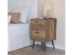 VS Venta-stock Lámpara De Mesa-Lámpara de mesa Yuna de bambú, diámetro 22,5 cm Beige