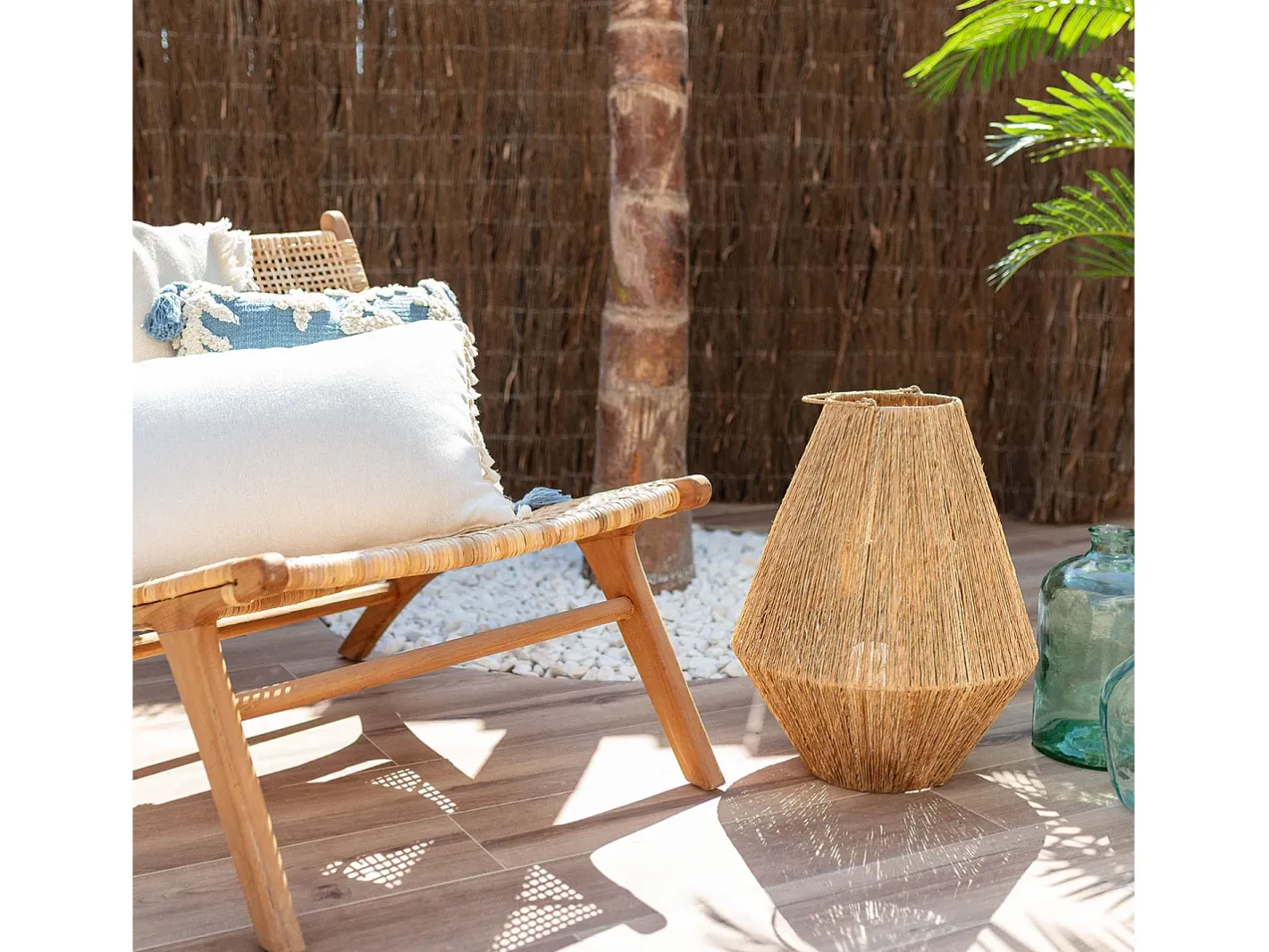Online Ledkia Lámpara de Mesa Yute Tuareg Sin Vela Color natural claro