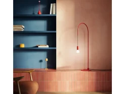 Lámpara de mesa Zafferano - Filo con bombilla E27 máx. 60 W incluida, orientable 200°, H 113 cm, IP20, metal pintado - Blanco Discount