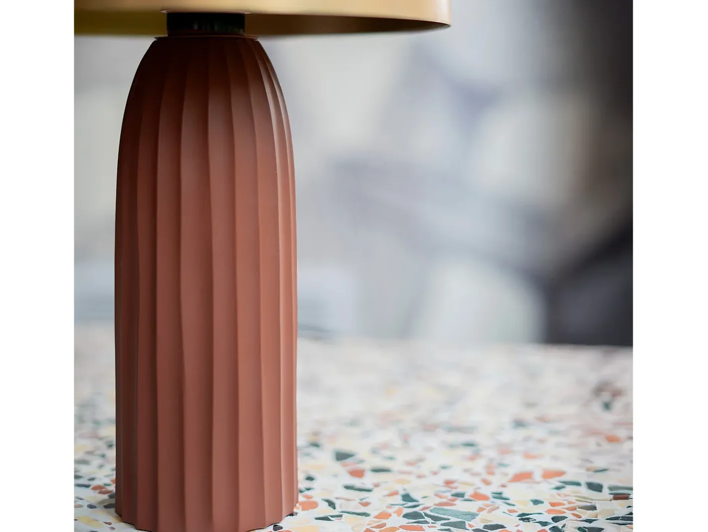 Hot Rendez-Vous Déco Lámpara de metal terracota y dorado - Joy Terracota / Dorado