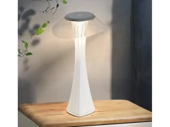 New NETTLIFE Lámpara de noche LED táctil regulable USB con 3 niveles de brillo Lámpara de mesa para dormitorio Blanco