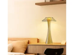NETTLIFE Lámpara De Mesa-Lámpara de noche LED moderna, regulable, USB, con 3 niveles de brillo, lámpara de mesa Dorado