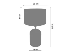 TOSEL Lámpara De Mesa-Lámpara de noche ,madera,vidrio,natural,A41xD25xP25 cm Transparente