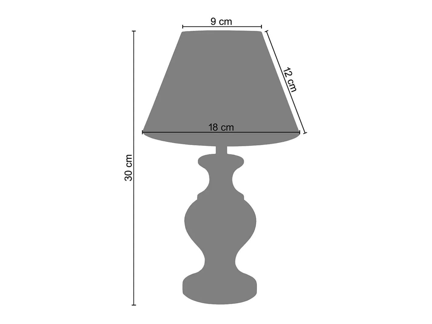 Outlet TOSEL Lámpara de noche ,madera, ,A30xD18xP18cm Gris