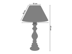 TOSEL Lámpara De Mesa-Lámpara de noche ,madera, ,A44xD25xP25cm Beige