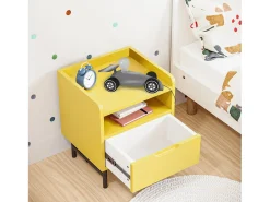 Discount TOSEL Lámpara de noche ,madera,Aluminio , A10xD28xP 22cm Plateado