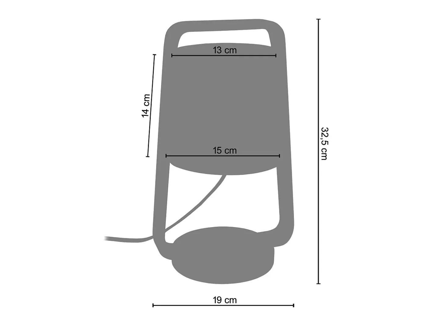 TOSEL Lámpara de noche ,madera,natural,A25,5xD16xP16cm Rojo