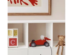 TOSEL Lámpara De Mesa-Lámpara de noche ,madera,,A10xD28xP22cm Rojo