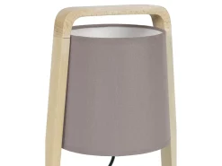 TOSEL Lámpara De Mesa-Lámpara de noche ,madera,natural,A32,5xD19xP19cm Topo