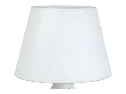 TOSEL Lámpara De Mesa-Lámpara de noche ,metal, , A 29xD18x P 18cm Blanco