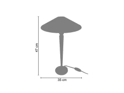 Hot TOSEL Lámpara de noche ,metal,,A47xD35xP35cm Blanco