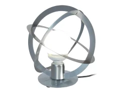 TOSEL Lámpara De Mesa-Lámpara de noche ,metal,Aluminio , A 29xD28xP28cm Plateado