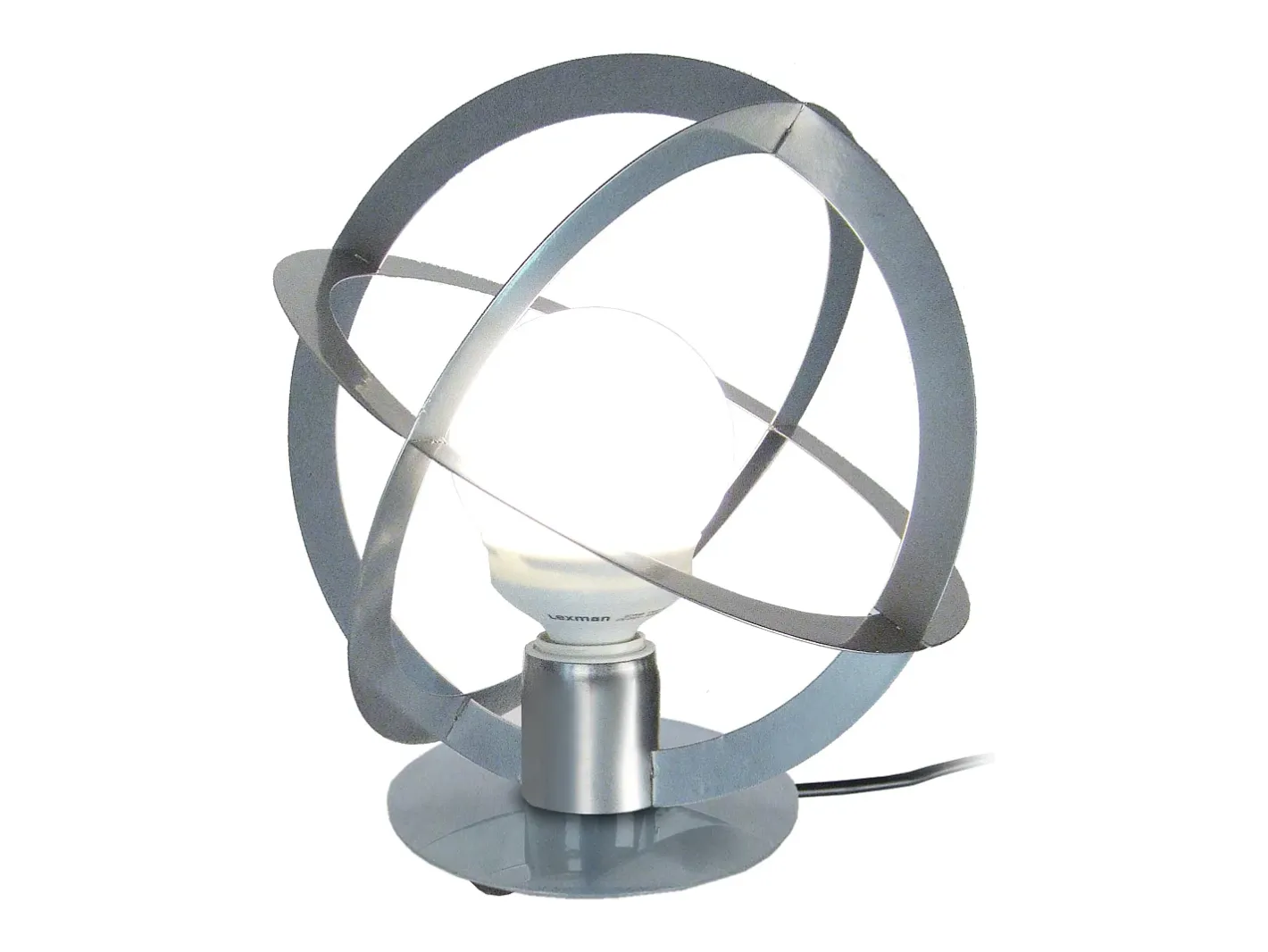 TOSEL Lámpara De Mesa-Lámpara de noche ,metal,Aluminio , A 29xD28xP28cm Plateado
