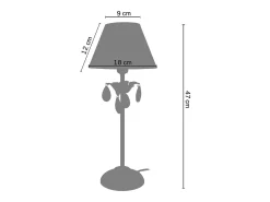 TOSEL Lámpara de noche ,metal, ,A47xD18xP18cm Gris Hot