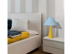 Online TOSEL Lámpara de noche ,metal,madera, ,A37xD21xP21cm Azul