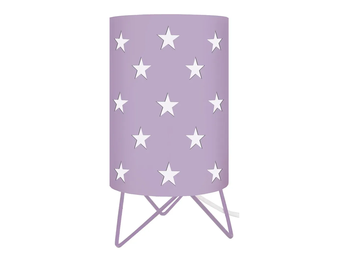 TOSEL Lámpara de noche ,metal, ,A27xD16xP16cm Violeta New