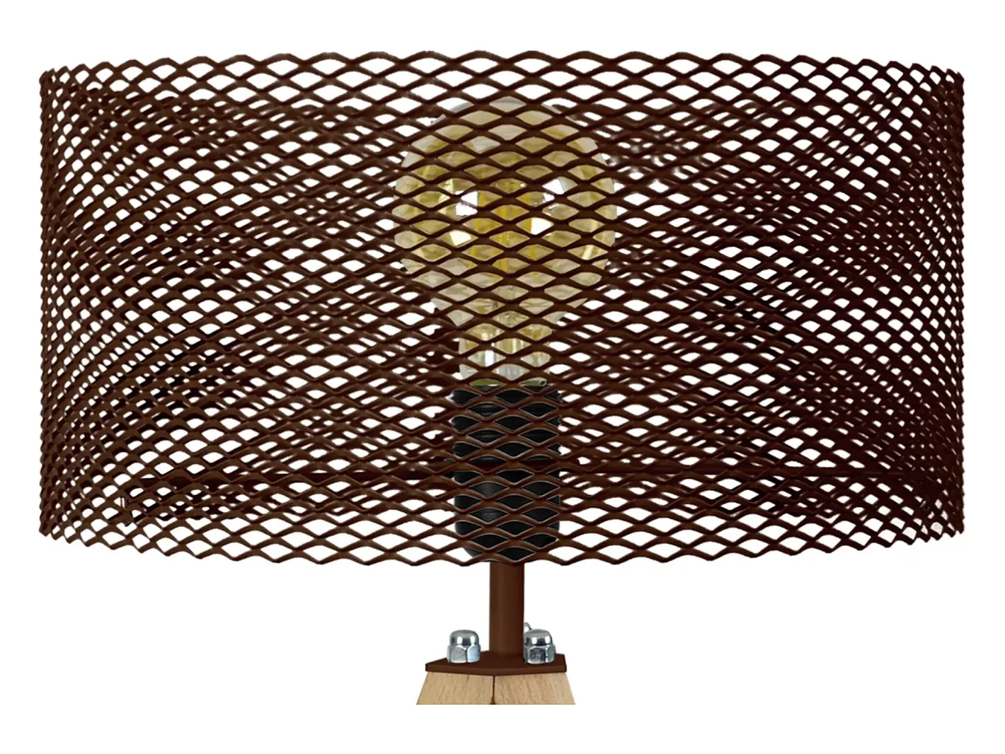 TOSEL Lámpara De Mesa-Lámpara de noche ,metal,natural,A40xD26xP26cm Marru00f3n