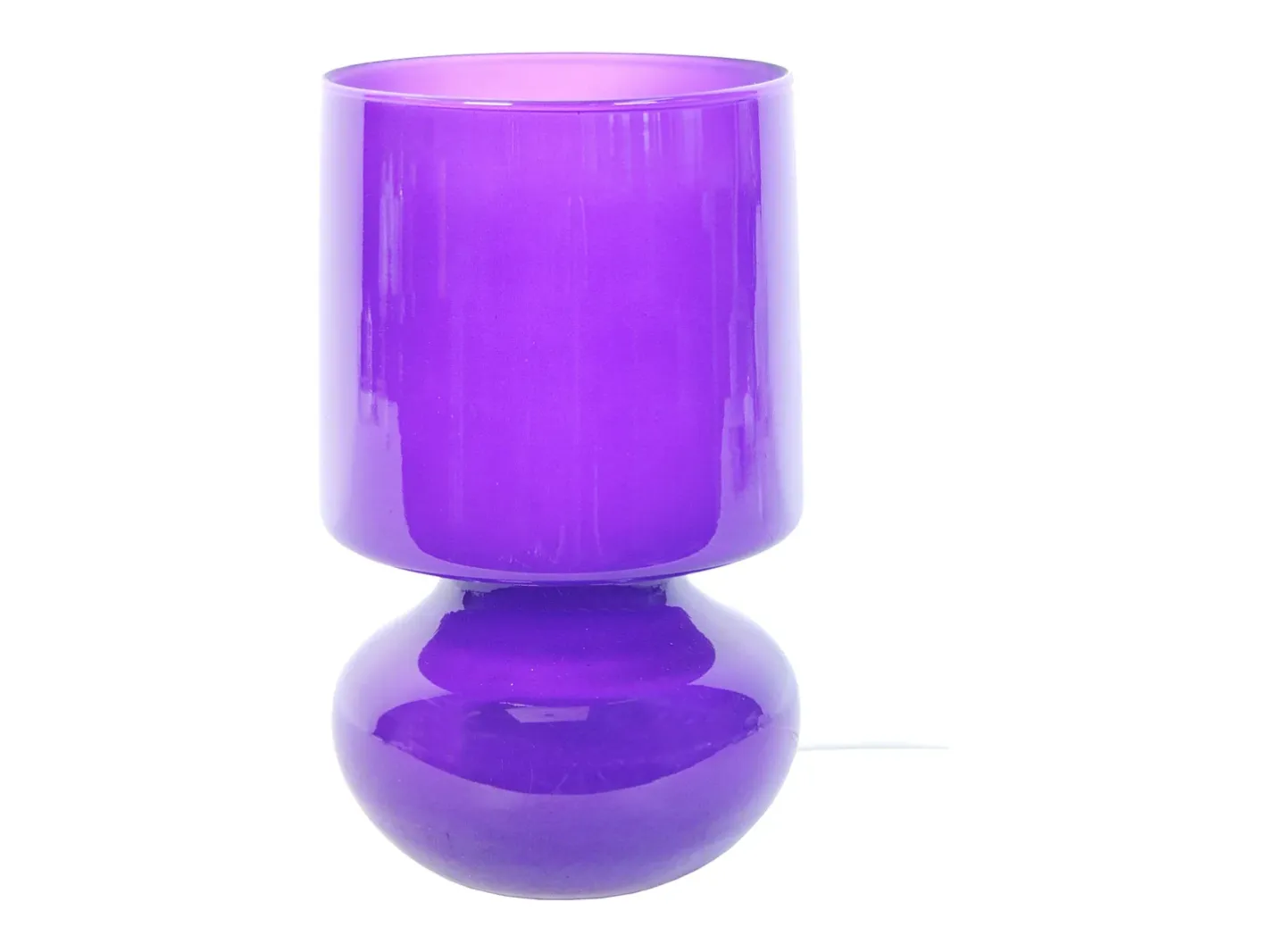 Discount TOSEL Lámpara de noche ,vidrio, ,A24xD14xP14cm Violeta