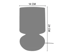 TOSEL Lámpara de noche ,vidrio,,A24xD14xP14 cm Blanco Sale