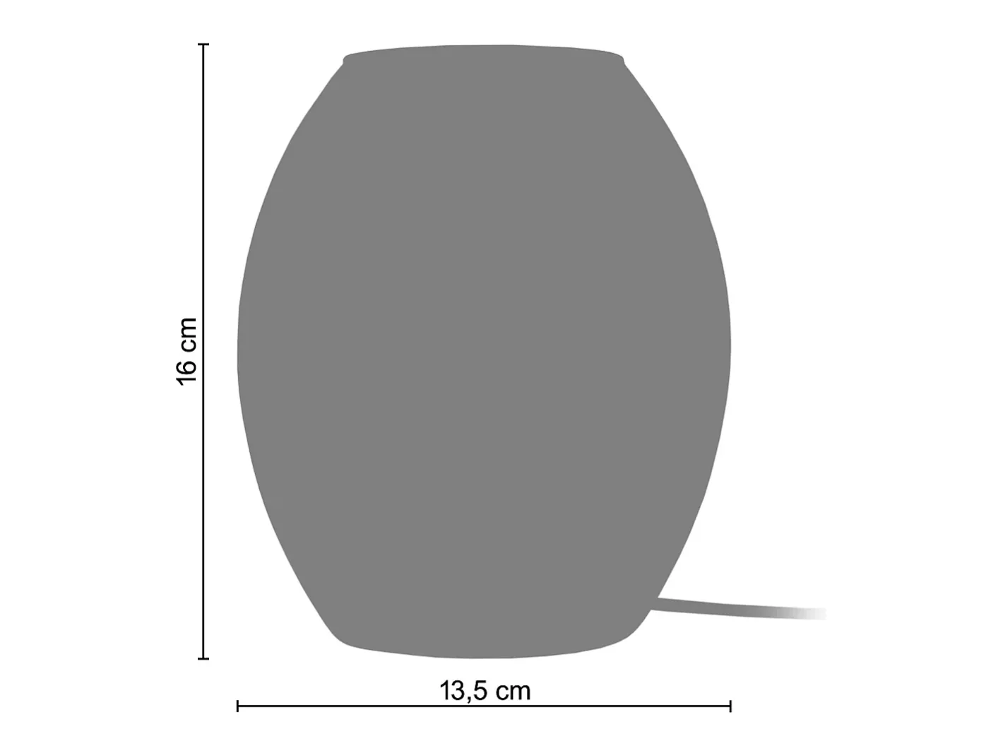 Discount TOSEL Lámpara de noche ,vidrio, ,A 16xD13,5x P 13,5cm Negro