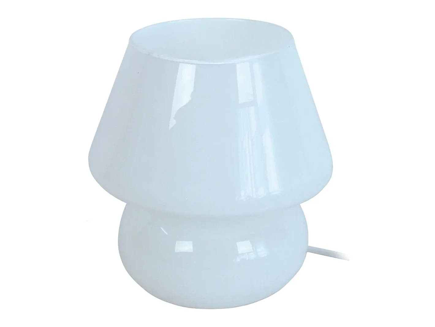 TOSEL Lámpara De Mesa-Lámpara de noche ,vidrio, ,A16,5xD 15,5xP15,5cm Blanco