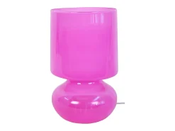 TOSEL Lámpara de noche ,vidrio, ,A24xD14xP14cm Rosa Best