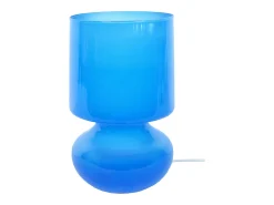 Clearance TOSEL Lámpara de noche ,vidrio, ,A24xD14xP14cm Azul