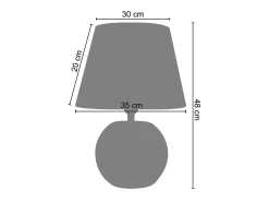 TOSEL Lámpara de noche ,vidrio, , A 48xD 35xP 35 cm Negro Hot